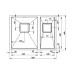 Кухонная мойка Fabiano Quadro 58 R10 (58x44) R 1,20 мм  