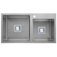 Кухонная мойка Fabiano Quadro TOP 78*2 R10 (78x49) 1,20 мм